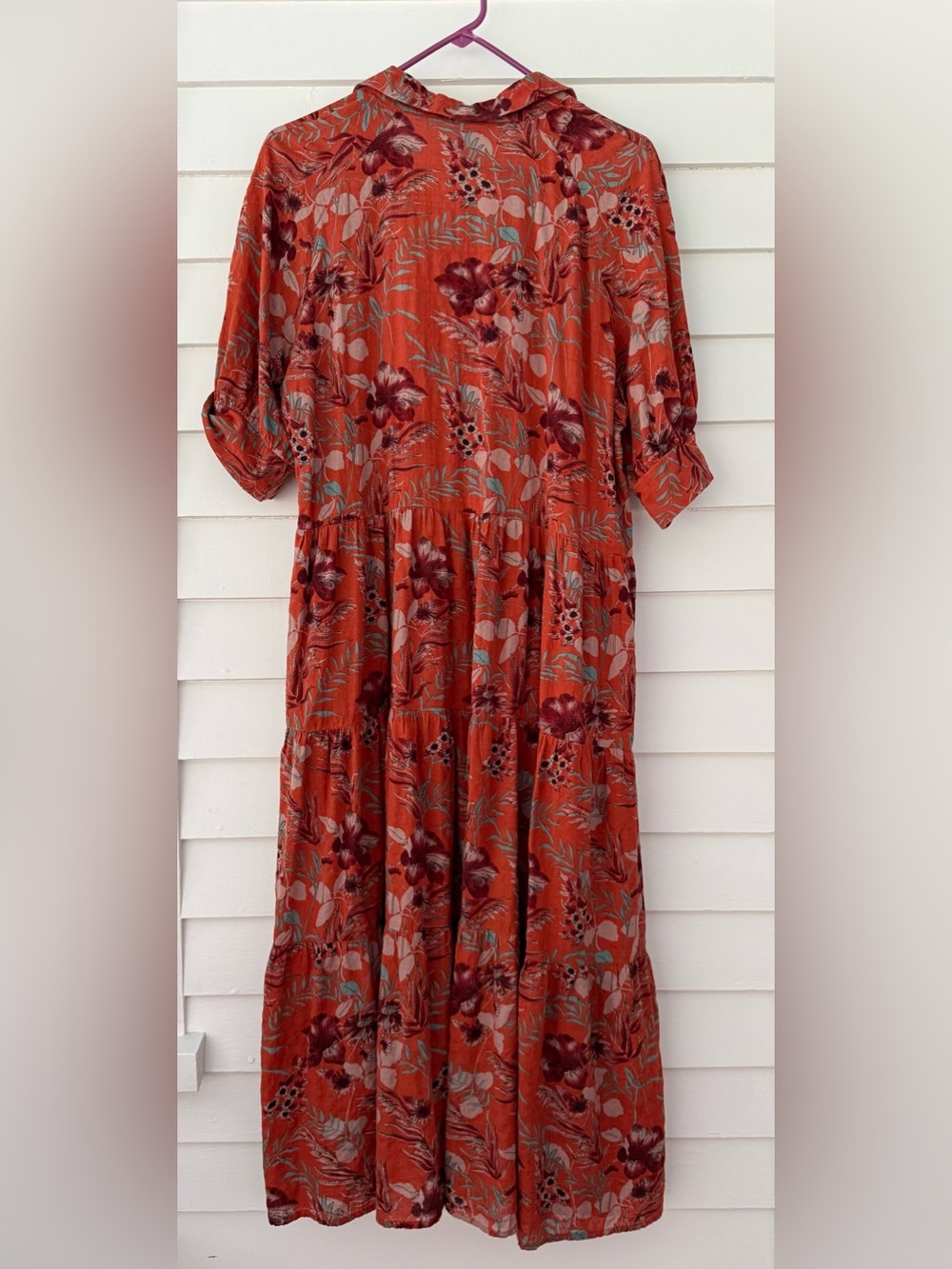Natural Life | Floral Tiered Maxi Dress Size L - Picture 6 of 9
